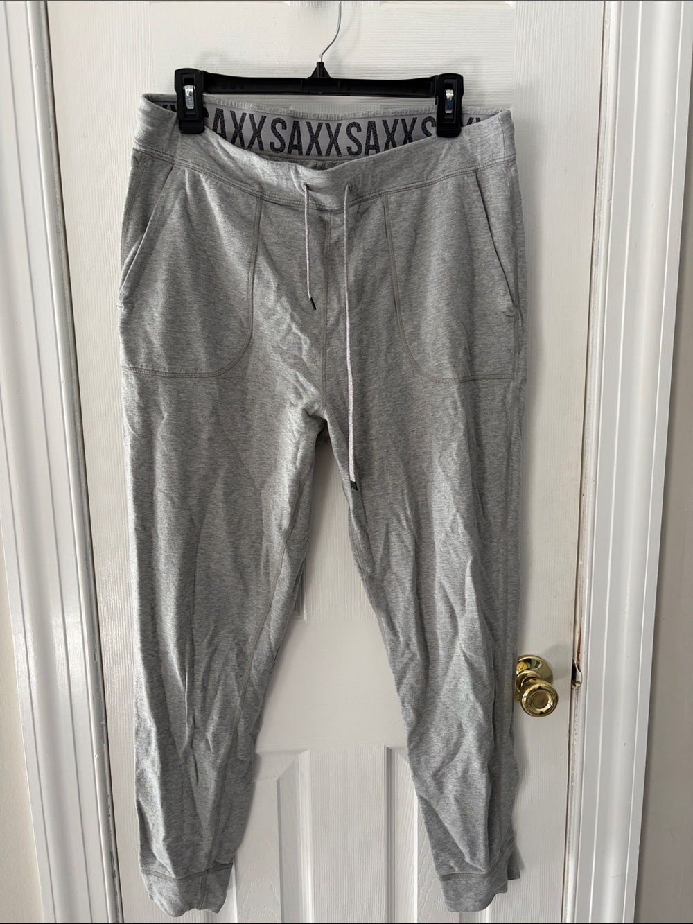 Saxx Heather Gray Men's Jogger Sweatpants with Drawstring